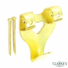 Securit Brass Double  Picture Hooks No.3 Pack of 2