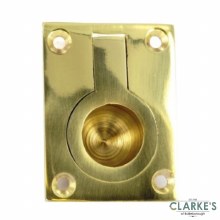 Securit Brass Flush Ring Handle 50mm