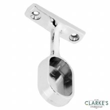 Securit Chrome Oval End Brackets 30mm Pack of 2