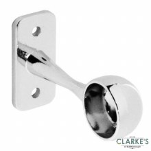 Securit Chrome End Bracket 19mm Pack of 2