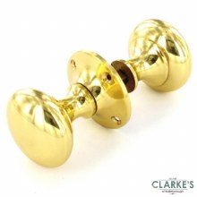 Securit Victorian Rim Lock Knob Set Brass 50mm