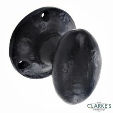 Securit Antique Oval Door Knob Set Black Securit Antique Oval Door Knob Set Black