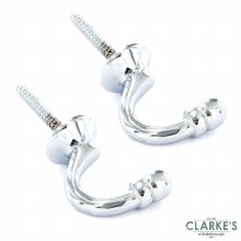 Securit Chrome Ball End Hooks | Pack of 2