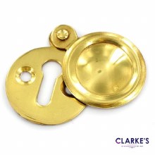 Victorian Brass Keyhole Cover 35mm