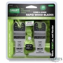 Smart Multi-Tool Rapid Wood & Plastic Blade Set 32mm 63mm