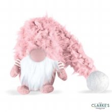 Super Furry Winter Wilfred Christmas Decoration Pink