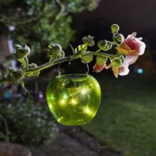 Funky Green Apple - Solar Garden Decor