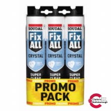 Picture of Soudal Fix All Crystal Sealant Adhesive Triple Pack