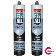 Soudal Fix All Crystal Sealant Adhesive PROMO PACK