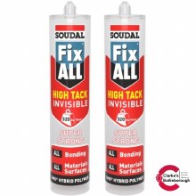 Soudal Fix All High Tack Invisible Sealant Adhesive PROMO PACK
