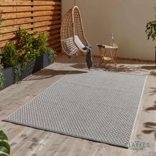 Stitch 9683 Outdoor Rug Ivory/Black 120 x 170cm