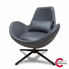 Swirl Swivel Chair Grey