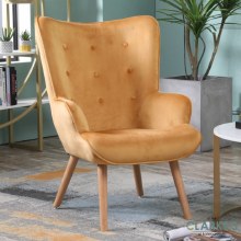 Taylor yellow velvet accent chair