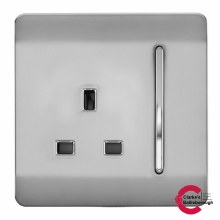 Trendi Switch 1 Gang Stainless Steel Wall Socket