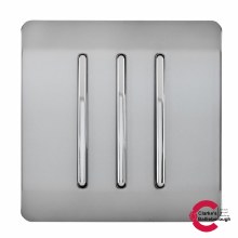 Trendi Switch 3 Gang 1/2 Way Light Switch Stainless Steel