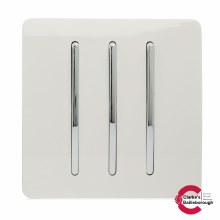 Trendi Switch 3 Gang 1/2 Way Light Switch White