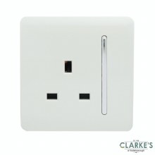 Trendi Switch 1 Gang Gloss White Wall Socket