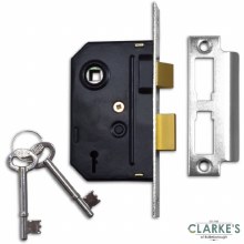 Union 2 Lever Mortice Sashlock Chrome 2.5"