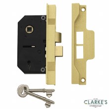 Union 2 Lever Rebated Mortice Lock 2.5"