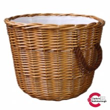 Natural Wicker Basket with Rope Handles