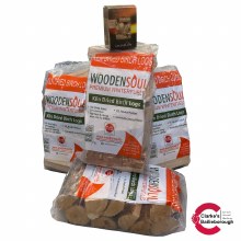 Picture of Kiln Dried Birch Logs Pack of 4 + Free Wood Wool Firelighters