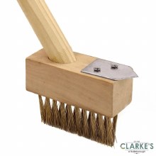 Wooden Weed Brush with Scraper