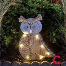 Woodstone In-Lit Owl Solar Garden Decoration