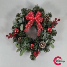 Christmas Cheer Decorated Wreath 30cm