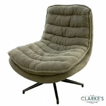 Yasmine Swivel Accent Chair Boucle Green