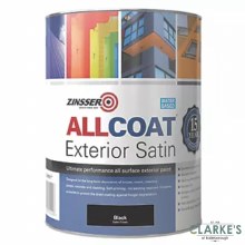 Zinsser Allcoat Exterior Satin Black 1 Litre