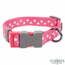 Walk About Starry Pink Dog Collar Small