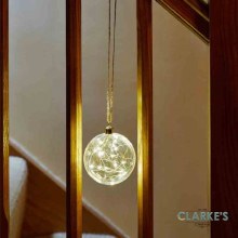 Additional picture of 10 Micro LED Christmas Battery CrystaLight Orb Bauble 10cm