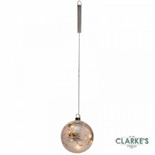 Additional picture of 10 Micro LED Cristmas Battery Alpine Orb Bauble 15cm