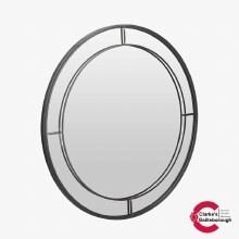 Additional picture of Antique Bronze Metal Round Wall Mirror