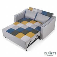 Additional picture of Aspen Sofa Bed Yellow/Blue Patchwork