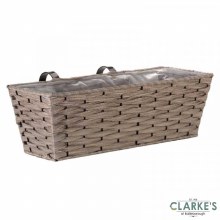 Additional picture of Bari Faux Rattan Planter 19"