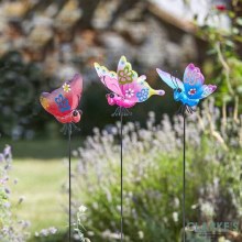 Additional picture of Barmy Butterfly Stake - Garden Decoration Blue