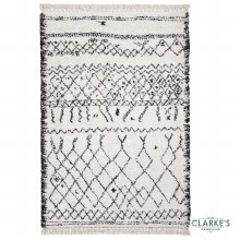 Additional picture of Boho 5402 Black/White Rug 120 x 170cm