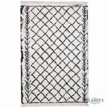 Additional picture of Boho 7043 White/Black Rug 120 x 170cm