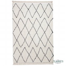 Additional picture of Boho 8280 White/Black Rug 120 x 170cm