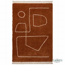 Additional picture of Boho A474 Rust Rug 120 x 170cm