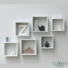 Additional picture of Duraline Cube Shelves White | Set of 3