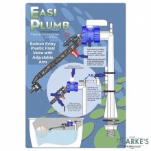 Additional picture of Easi Plumb Adjustable Arm Bottom Entry Plastic Float Valve