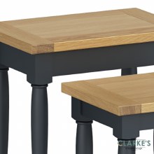 Additional picture of Edinburgh Nest of 2 Tables Charcoal