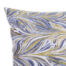 Additional picture of Abstract Feather Grey Gold Cushion