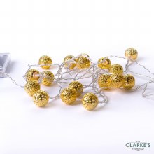 Additional picture of 20 LED Gold Ball Battery Lights