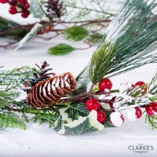 Additional picture of Winter Snow Christmas Garland 180 cm