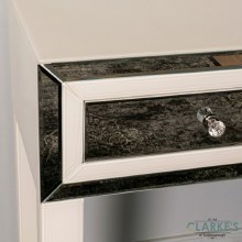 Additional picture of Freya 2 Drawer Mirrored White Console Table