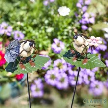 Additional picture of Hedgehog with Flower- Stake Garden Decoration