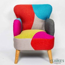Additional picture of Lilly Linen Patchwork Kids Chair